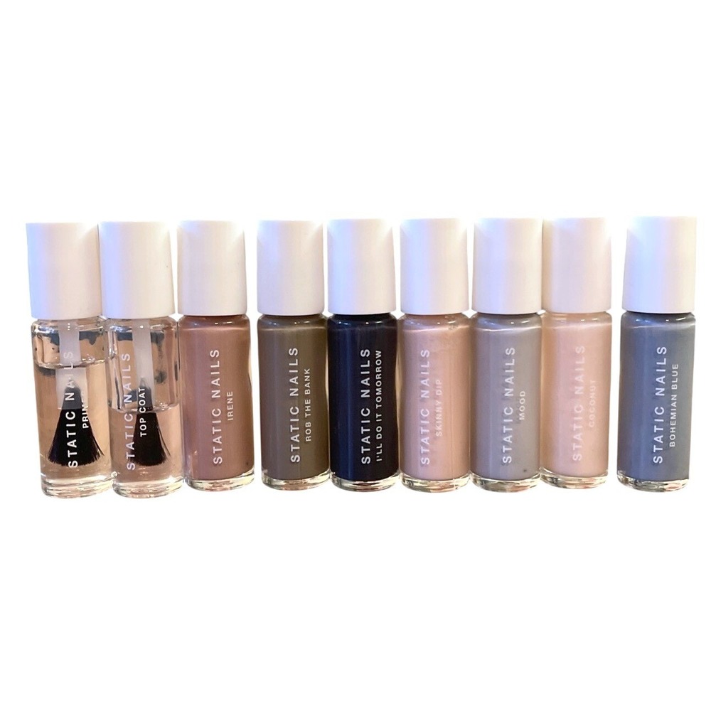 STATIC NAILS‎ Liquid Glass Lacquer Perfect Sheers Palette 9 Nail Polish Set